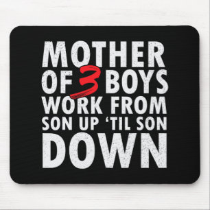 Von 3 Jungen arbeiten von Sohn aufwärts bis Sohn a Mousepad