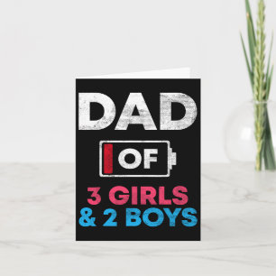 von 3 Mädchen und 2 Jungen Akku Low Daddy Vater39 Karte
