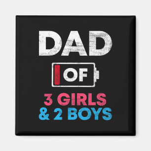 von 3 Mädchen und 2 Jungen Akku Low Daddy Vater39 Magnet