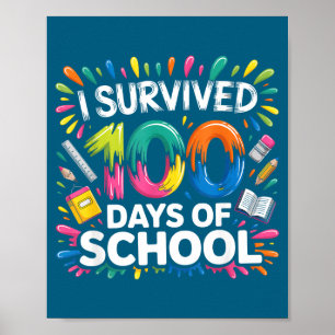 Von 67 33 Tagen Schule 100 Poster