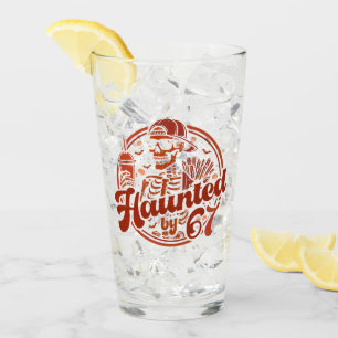 Von 67 heimgesucht Lustiger Halloween Six Seven 67 Glas