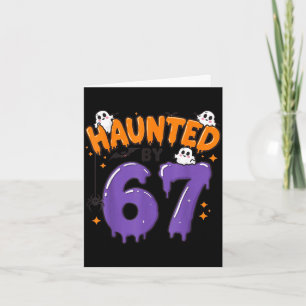 Von 67 lustigen Geistern heimgesucht 6 7 Halloween Karte
