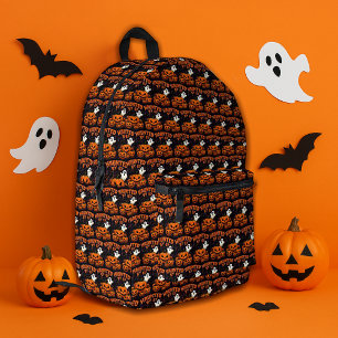 Von 67 lustigen Geistern und Kürbissen Halloween h Bedruckter Rucksack