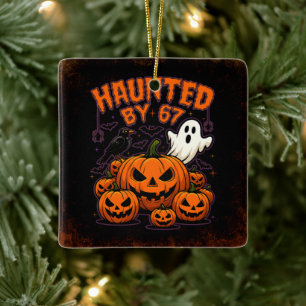 Von 67 lustigen Geistern und Kürbissen Halloween h Keramikornament