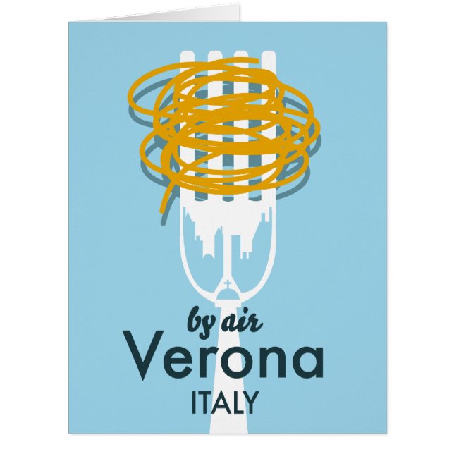 Von Air Verona Italien Retro-Reiseplakat. (Vorderseite)