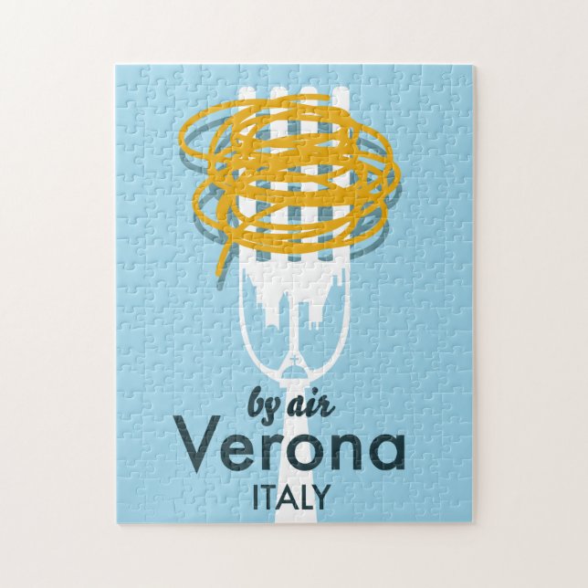 Von Air Verona Italien Retro-Reiseplakat. (Vertikal)
