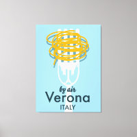Von Air Verona Italien Retro-Reiseplakat.