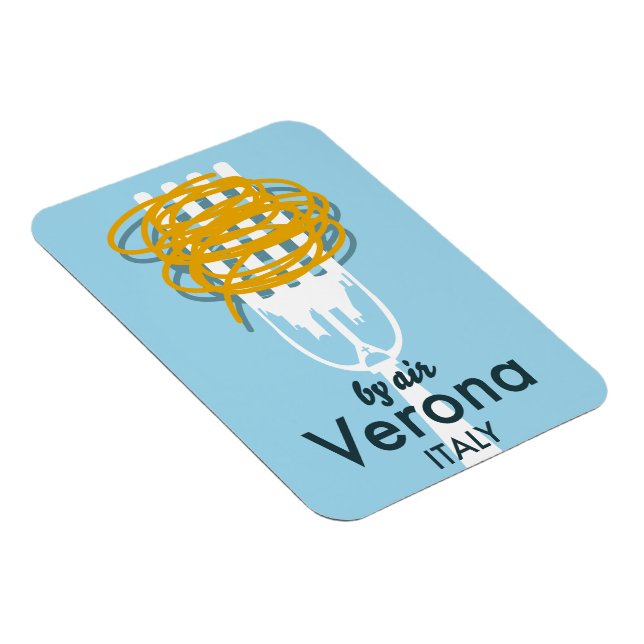 Von Air Verona Italien Retro-Reiseplakat. Magnet (Rechte Seite)