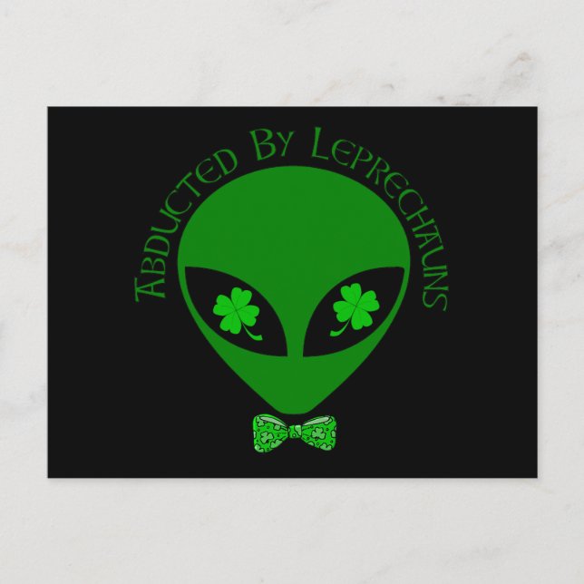 von Alien Leprechauns entführt Postkarte (Vorderseite)
