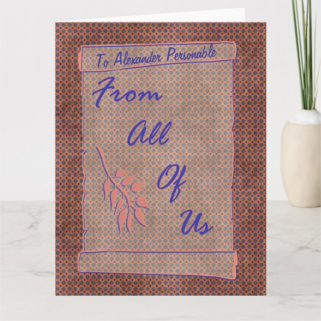 Von allen von uns individuell anpassbare Oversized Karte (Vorderseite)