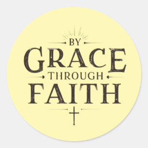 Von Anmut durch den Glauben - inspirierendes Chris Runder Aufkleber