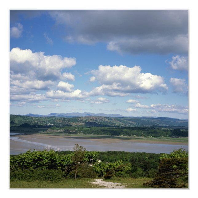 Von Arnside Knott Arnside aus gesehen, der Fluss K Fotodruck (Vorne)