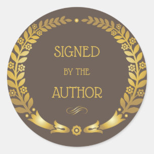 Von Auther unterzeichnetes Rundschreiben - Buchsch Runder Aufkleber