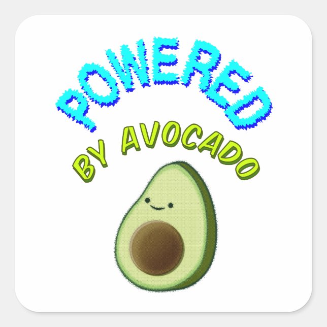 Von Avocado beherrscht Quadratischer Aufkleber (Vorderseite)