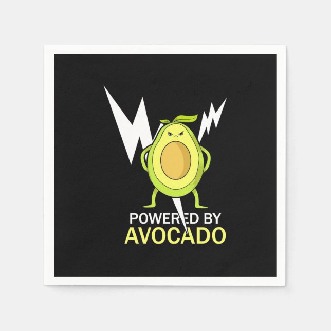 Von Avocado beherrscht Serviette (Vorderseite)