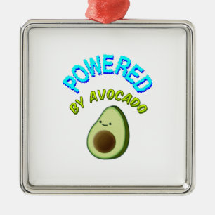 Von Avocado beherrscht Silbernes Ornament