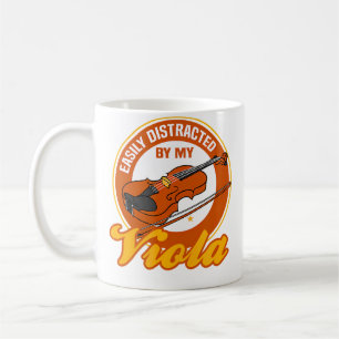 Von Bratschenorchester-Musiker-Musiknoten abgelenk Kaffeetasse