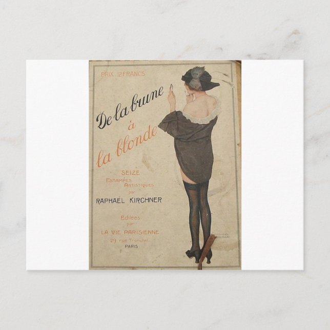 Von Brown nach Blonde von Raphael Kirchner Postkarte (Vorderseite)
