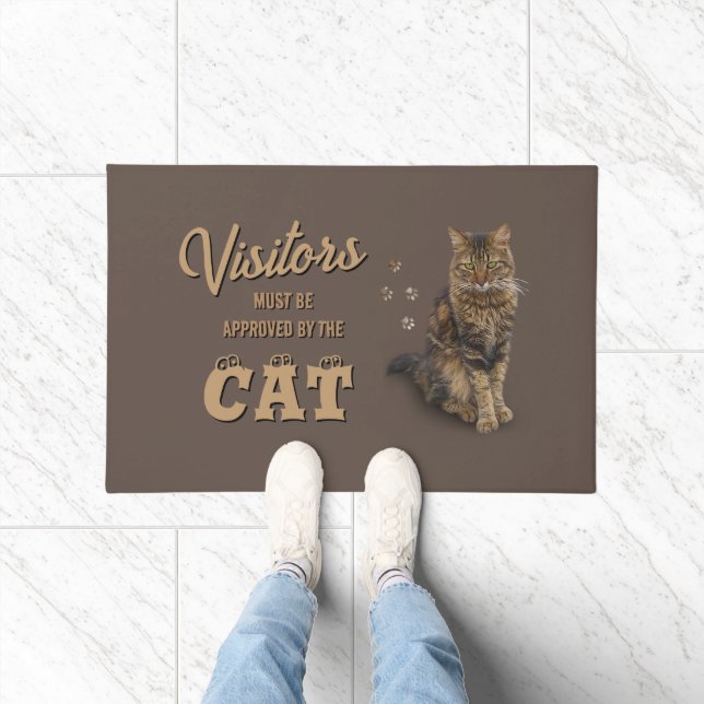 Von Cat 😸 Door Mat genehmigte Besucher Fußmatte (Indoor)