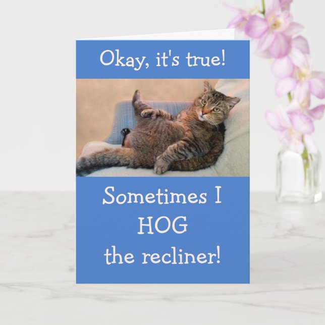 Von Cat Funny Albernen Geburtstag Karte (Orchidee)