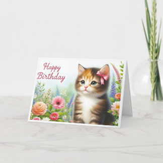 Von Cat Happy Birthday Feiertagskarte