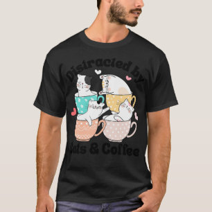 Von Cats Coffee Cat Lover Niedliche Tasse Kawa abg T-Shirt