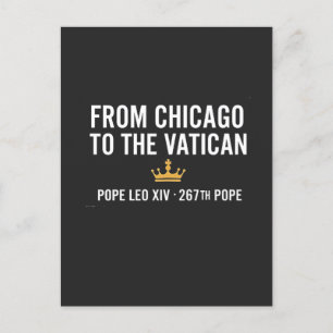 Von Chicago zum Vatikanischen Papst Leo 267. Einladungspostkarte