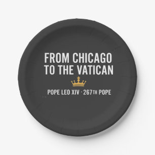 Von Chicago zum Vatikanischen Papst Leo 267. Pappteller
