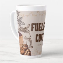Von Coffee Latte Tasse gespeist - Funny Tall Cup G