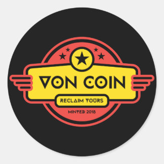 Von Coin Reindeer Runder Aufkleber
