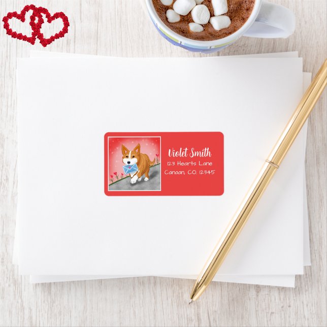 Von Corgi gelieferter Sweet Heart Letter Adressaufkleber (Von Creator hochgeladen)