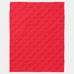 Von Cupids Arrow gestohlene Herzen Fleecedecke
