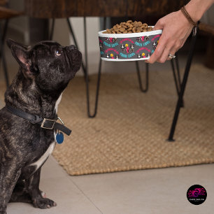 Von deiner Liebe heimgesuchte Zucker-Schädel-Hunde Napf