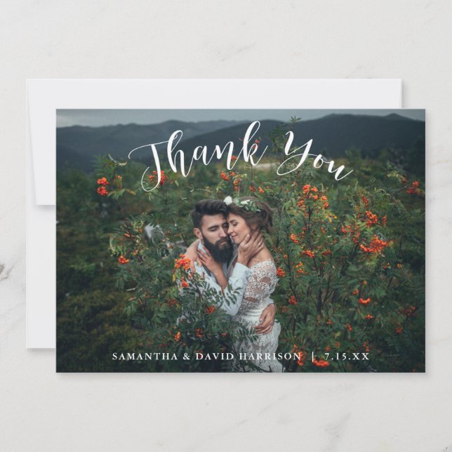 Von den Bergen danken Wedding | Ihnen flache Karte (Vorderseite)