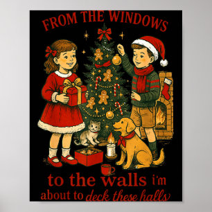Von den Fenstern bis zu den Wänden Weihnachtsspaß Poster