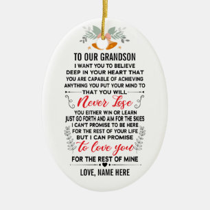 Von den Großeltern mit Individuelle Name zu unsere Keramik Ornament