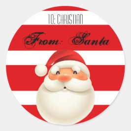 Von den Santa Labels Runder Aufkleber