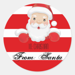 Von den Santa Labels Runder Aufkleber