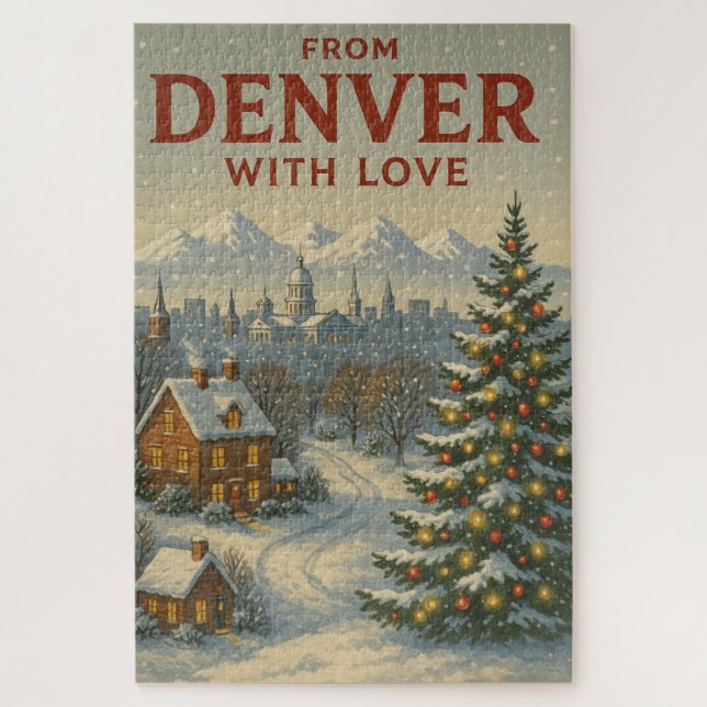Von Denver mit Liebe Weihnachts-Puzzle (Vertikal)