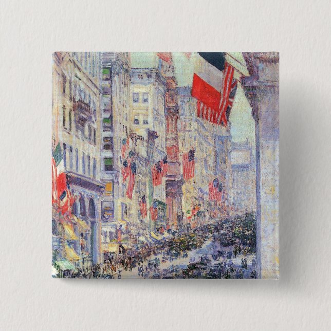 Von der 34th Street, Mai 1917, von Hassam Button (Vorderseite)
