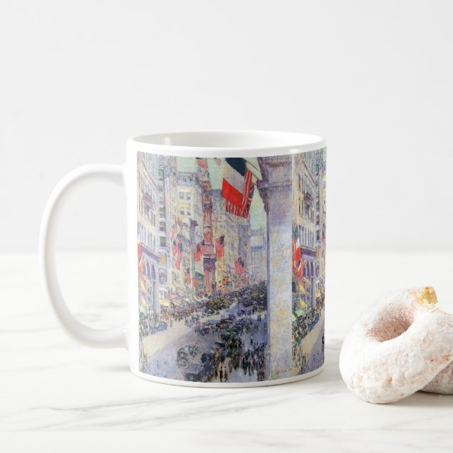 Von der 34th Street, Mai 1917, von Hassam Kaffeetasse (Mit Donut)