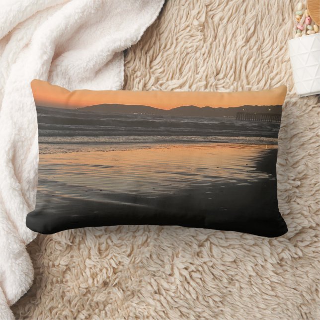Von der Abenddämmerung bis zum Twilight am Beach F Lendenkissen (Decke)