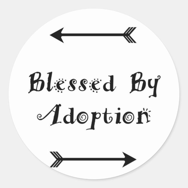 Von der Adoption gesegnet - Pflege fördern Runder Aufkleber (Vorderseite)
