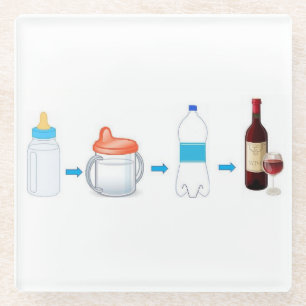 Von der Babyflasche zum Untersetzer der Weinflasch