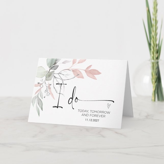 Von der Braut aus sehen Sie im Altar Mr. & Mrs. Karte (Vorderseite)