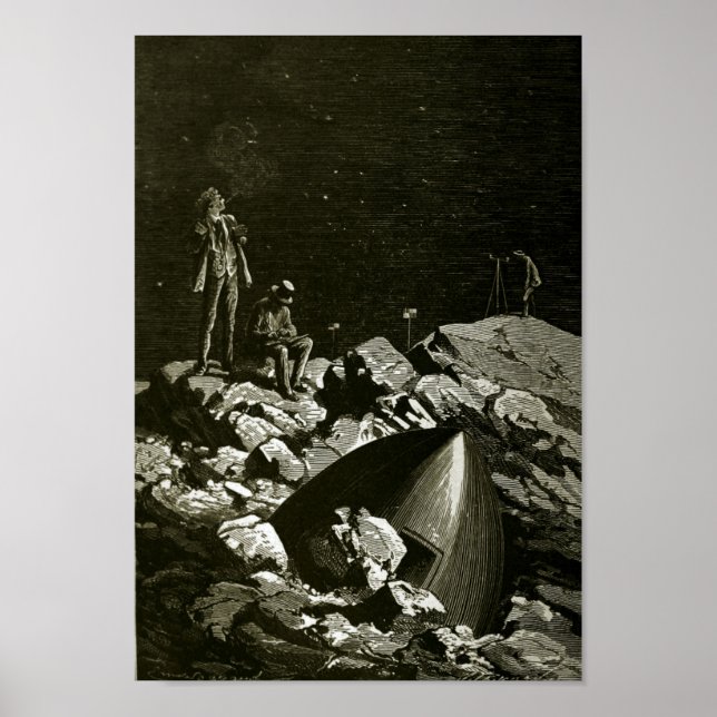 Von der Erde zum Mond durch Jules Vern Art 2 Poster (Vorne)