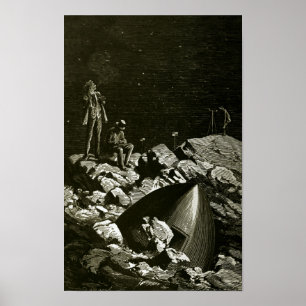 Von der Erde zum Mond durch Jules Vern Art 2 Poster