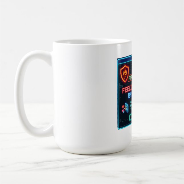 Von der Firewall blockierte Gefühle Lustiger Cyber Kaffeetasse (Links)
