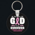 Von der Gnade Gott bin ein Überlebender Brustkrebs Schlüsselanhänger<br><div class="desc">Von Gnade Gott bin ein Überlebender des Brustkrebses</div>