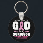 Von der Gnade Gott bin ein Überlebender Brustkrebs Schlüsselanhänger<br><div class="desc">Von Gnade Gott bin ein Überlebender des Brustkrebses</div>